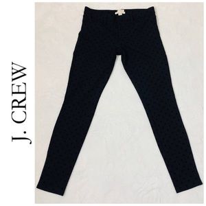 ⬇️$45 J. Crew Gigi Pant. Black w/ Black Dots Sz 4